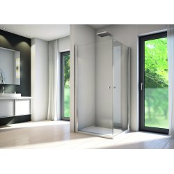 Queens 6 mm- Firkantet Brushj�rne - Krom - Klart glas - Nanobehandlet