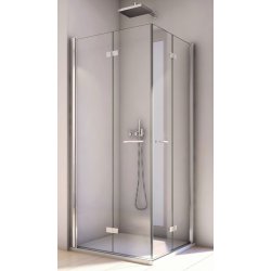 Harlem 6 mm- Firkantet Brushj�rne med folded�re - Krom - Klart glas - Nanobehandlet