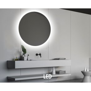 NY Sandra 1 V, Spejl med LED lys og Antidamp - Flere strrelser