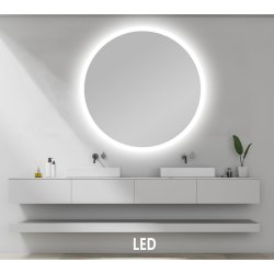 NY Sandra 1 V, Spejl med LED lys og Antidamp - Flere strrelser