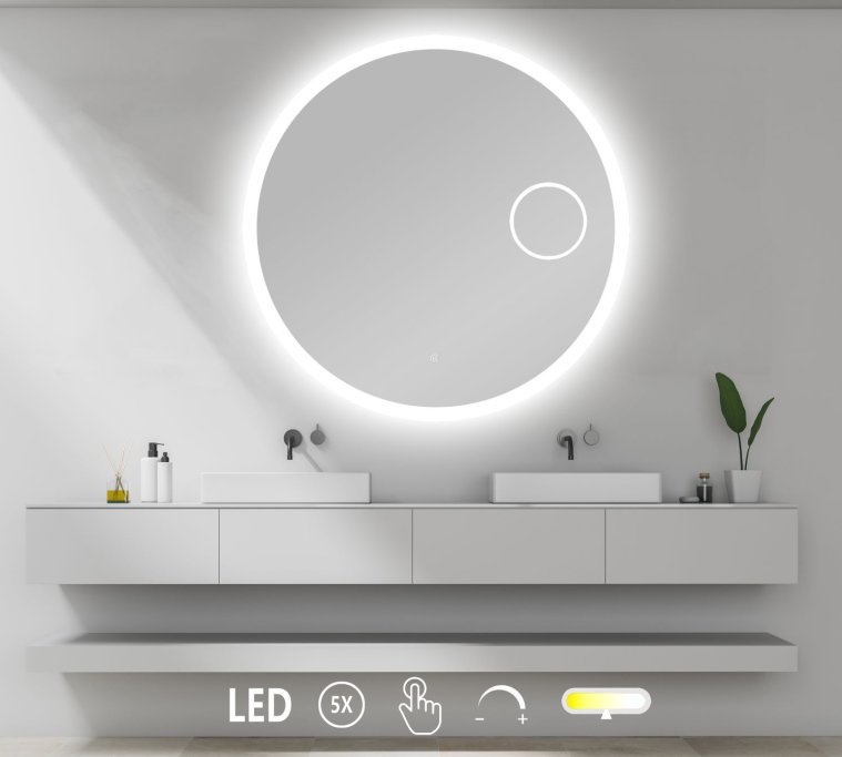 NY Sandra 3 Spejl med LED lys og kosmetikspejl - flere strrelser