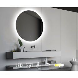 NY Sandra 4 Spejl med LED lys, antidamp, farveskift og dmpning - flere strrelser