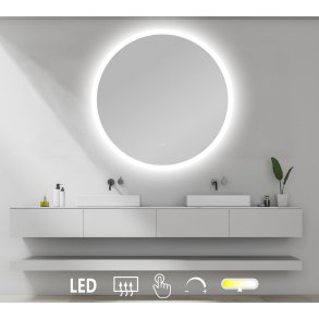 NY Sandra 4 Spejl med LED lys, antidamp, farveskift og dmpning - flere strrelser