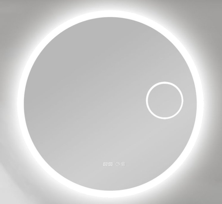 NY Sandra 7 Spejl med LED lys - kosmetikspejl - antidamp - bluetooth - farveskift - ur