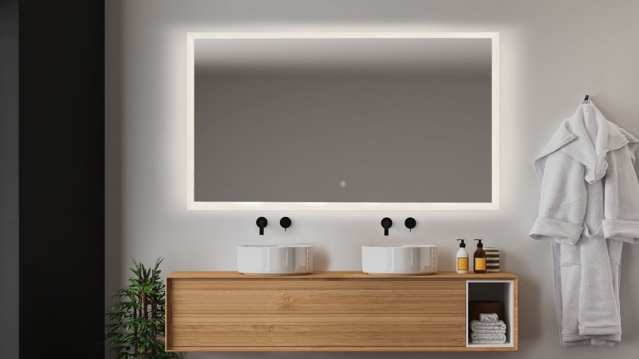 Sevilla 1 Spejl med LED front-, backlight, og farveskift - Mange strrelser