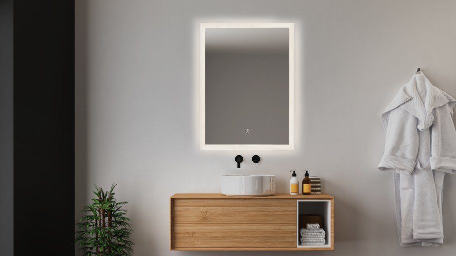 Sevilla 1 Spejl med LED front-, backlight, og farveskift - Mange strrelser