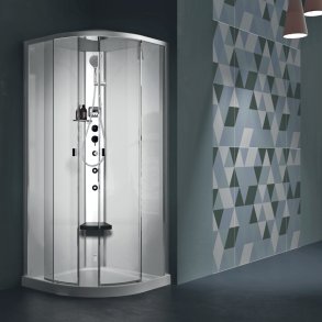 Dampkabine 90x90 cm - Afrundet -  H�jre model - Hafro Sound - Skaffevare 