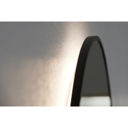 Toscana Spejl 90 - Rund model - Sort ramme - LED Backlight og Varme