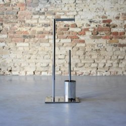 Tube- Toiletpapir / WC Brste holder - Krom