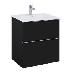 Villa - 60 cm Mbelst - 2 skuffer - 45 cm dyb - Mat Sort