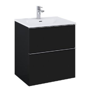 Villa - 60 cm Mbelst - 2 skuffer - 45 cm dyb - Mat Sort