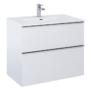 Villa - 80 cm Mbelst - 2 skuffer - 45 cm dyb - Mat Hvid