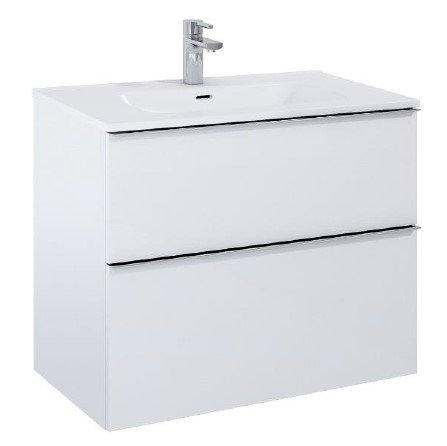 Villa - 80 cm Mbelst - 2 skuffer - 45 cm dyb - Mat Hvid