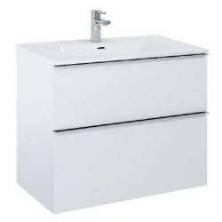 Villa - 80 cm Mbelst - 2 skuffer - 45 cm dyb - Blank Hvid