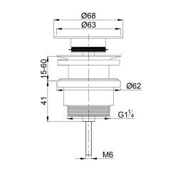 Pop-up ventil - Solid Surface - Universal