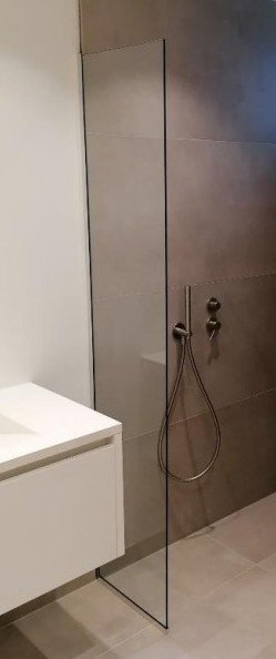 LAGERSALG af Balneo LUX fast brusev�g - Krom beslag - 8mm glas - Mange varianter