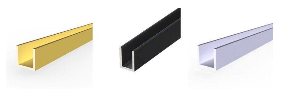 Balneo Indrammet brusev�g - Frostet glas - 3 st�rrelser / 4 profilfarver