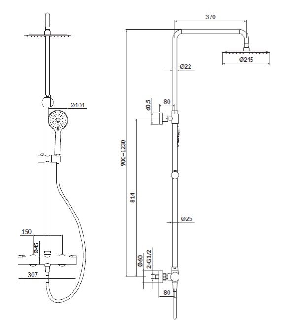 Centro Oval Brusest - Mat Sort
