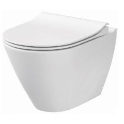 City rimless - Vghngt toilet  - Hvid porceln - Euro White glasur - Inkl. sde