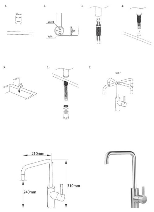 Kkkenarmatur Noba CK - Mange varianter
