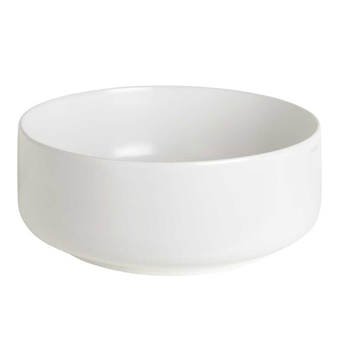 Cognac Hvid Rund porcelnsvask - Bordmontage - 2 strrelser