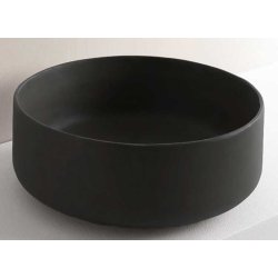 Cognac Sort Rund porcel�nsvask - Bordmontage - 2 st�rrelser