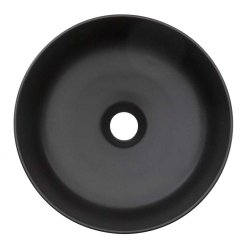 Cognac Sort Rund porcel�nsvask - Bordmontage - 2 st�rrelser &Oslash;35 cm