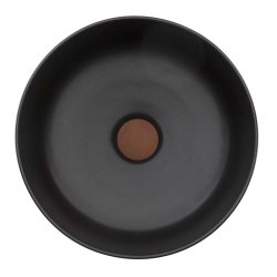 Cognac Sort Rund porcel�nsvask - Bordmontage - 2 st�rrelser &Oslash;35 cm