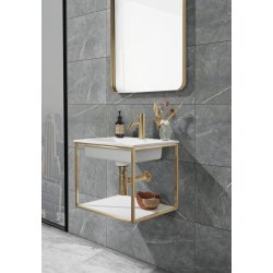 Spejl med Messing metalramme - 2 strrelser