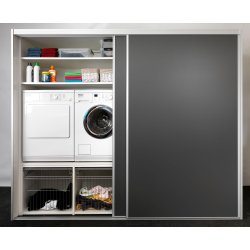 Compact skydedr til garderobe -  1 dr - 100-126 cm