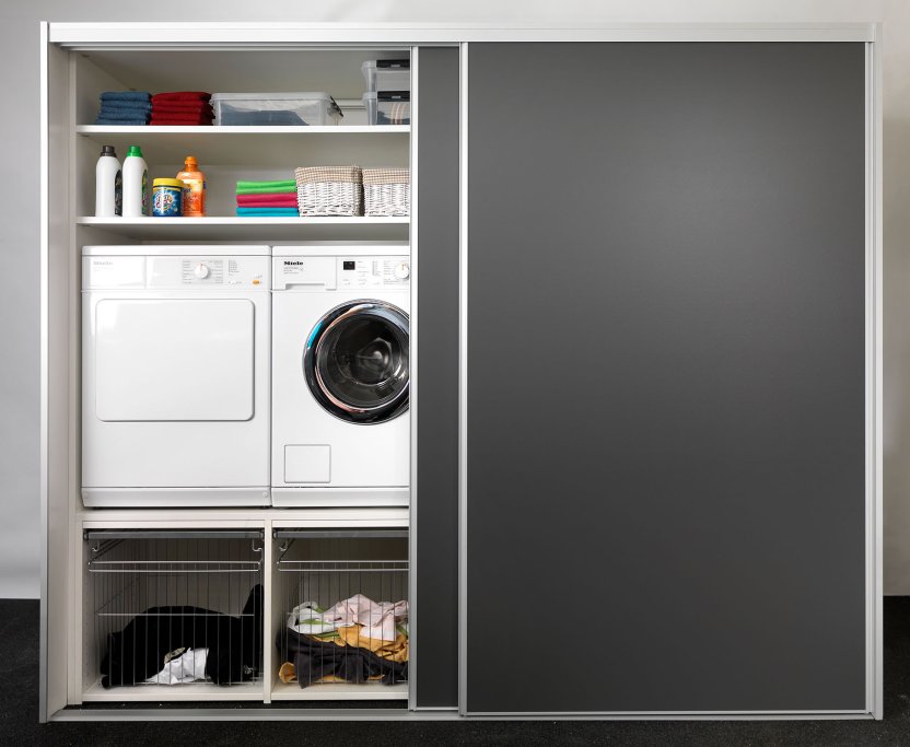 Compact skydedr til garderobe -  1 dr - 100-126 cm