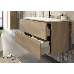 Balneo Devon 60 cm - Badmbel m. skuffer - Hvid Hjglans