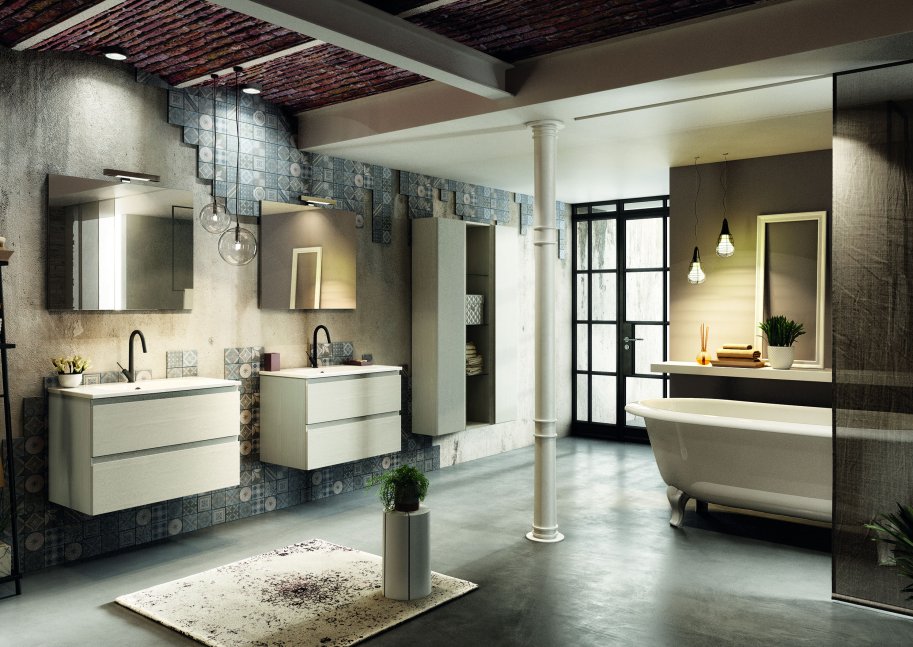 Balneo Devon 60 cm - Badmbel m. skuffer - Hvid Hjglans