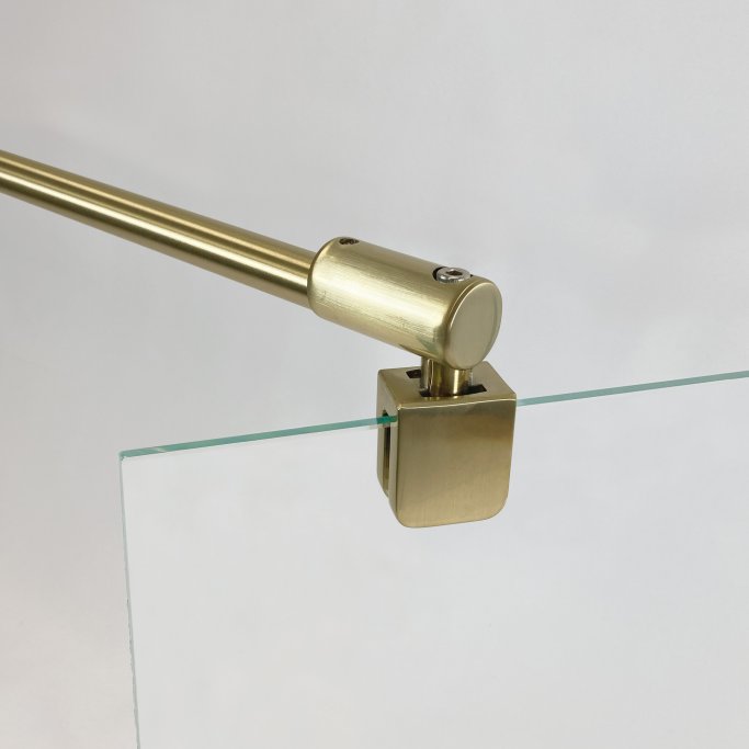 BREUER - ELANA 2.0  - Nichedr m. fast panel - Guld/Messing profiler - Klart Glas - Flere strrelser