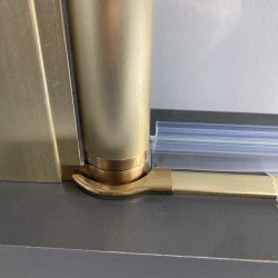 BREUER - ELANA 2.0 - Dobbeltdr - Guld/Messing profiler - Klart Glas - Flere Strrelser