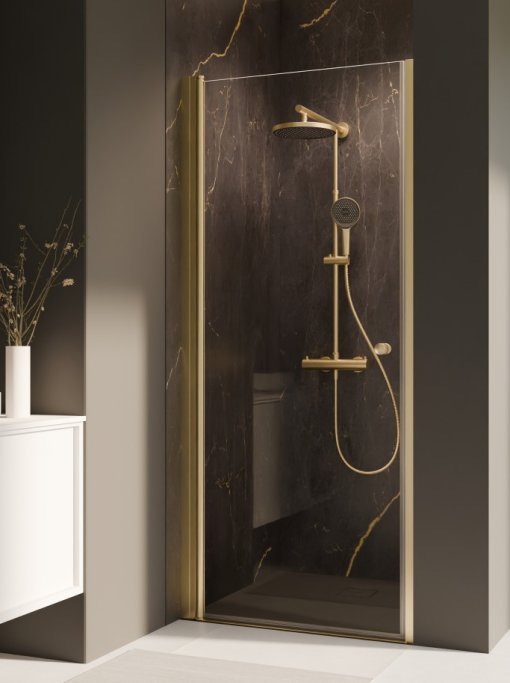 BREUER - ELANA 2.0 Nichedr - Guld/Messing profiler - Klart Glas - Flere strrelser