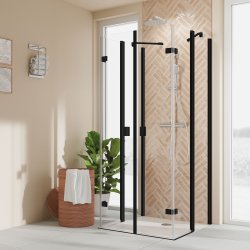 BREUER - ELANA 2.0 - U-kabine med 2 d�re - Firkantede profiler - Efter m�l