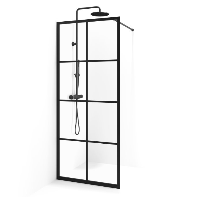 New York brusev�g - Sort sprosser - klart glas