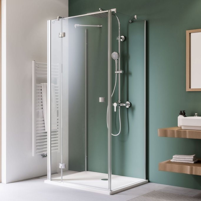 BREUER - Espira U-kabine - D�r med fast panel