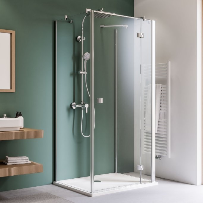 BREUER - Espira U-kabine - D�r med fast panel