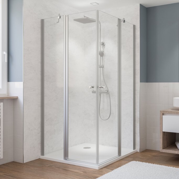 BREUER - FARA 5 Firkantet brusehjrne 4 delt - Flere varianter