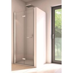 Harlem 6 mm- Folded�re til niche - Krom - Klart glas - Nanobehandlet