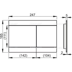 ALCA FUN betjeningsplade - B�rstet messing