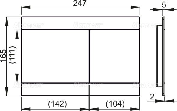 ALCA FUN betjeningsplade - B�rstet messing