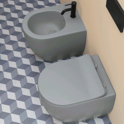 Glomp Mini rimless - Vghngt toilet  - Mat Gr