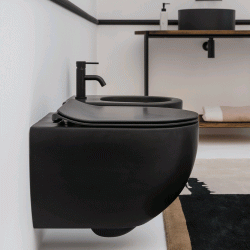 Glomp Mini rimless - Vghngt toilet  - Mat Sort