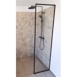 Balneo Indrammet brusev�g - klart glas - 8 st�rrelser / 5 profilfarver