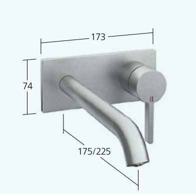 KWC BEVO Rustfri - hndvask armatur til indbygning - 2 lngder