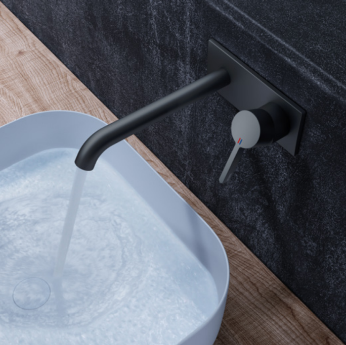 KWC BEVO Sort - hndvask armatur til indbygning - 2 lngder