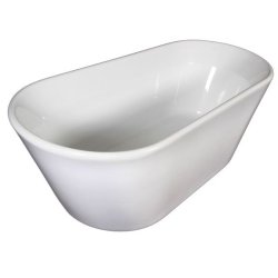 Lecia Hvid fritstende badekar 158x70 - Royal Bad &amp; Spa